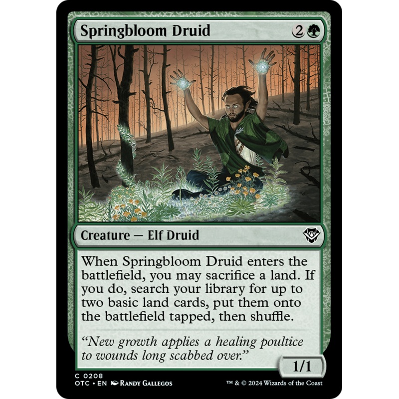 Springbloom Druid [Outlaws of Thunder Junction Commander]