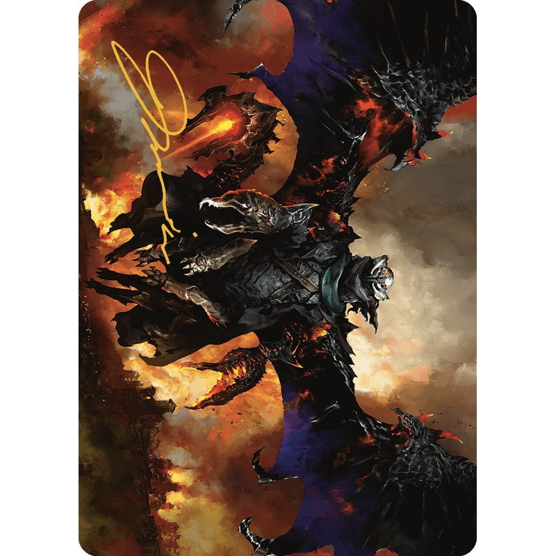 Akul the Unrepentant Art Card (Gold-Stamped Signature) [Outlaws of Thunder Junction Art Series]