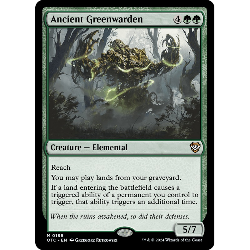 Ancient Greenwarden [Outlaws of Thunder Junction Commander]