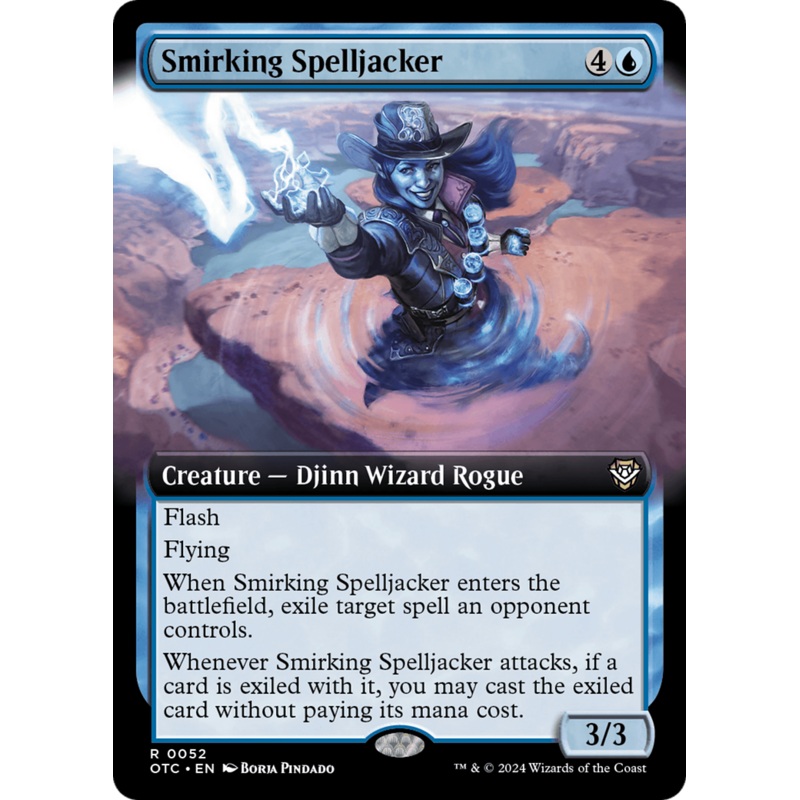 Smirking Spelljacker (Extended Art) [Outlaws of Thunder Junction Commander]