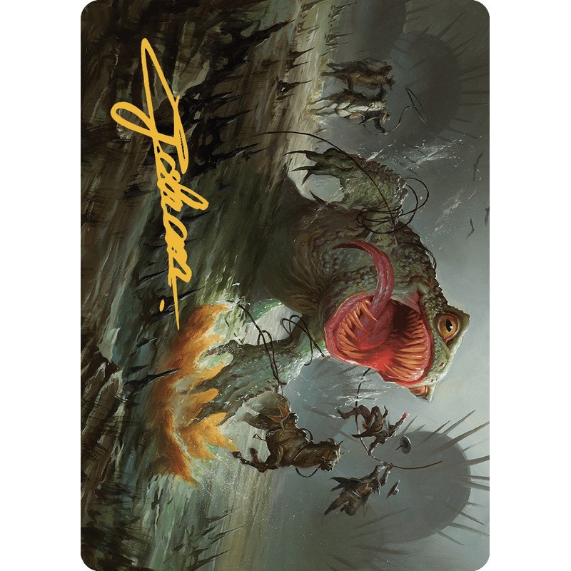 The Gitrog, Ravenous Ride Art Card (Gold-Stamped Signature) [Outlaws of Thunder Junction Art Series]