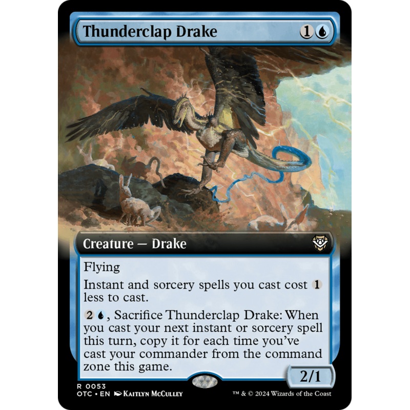 Thunderclap Drake (Extended Art) [Outlaws of Thunder Junction Commander]