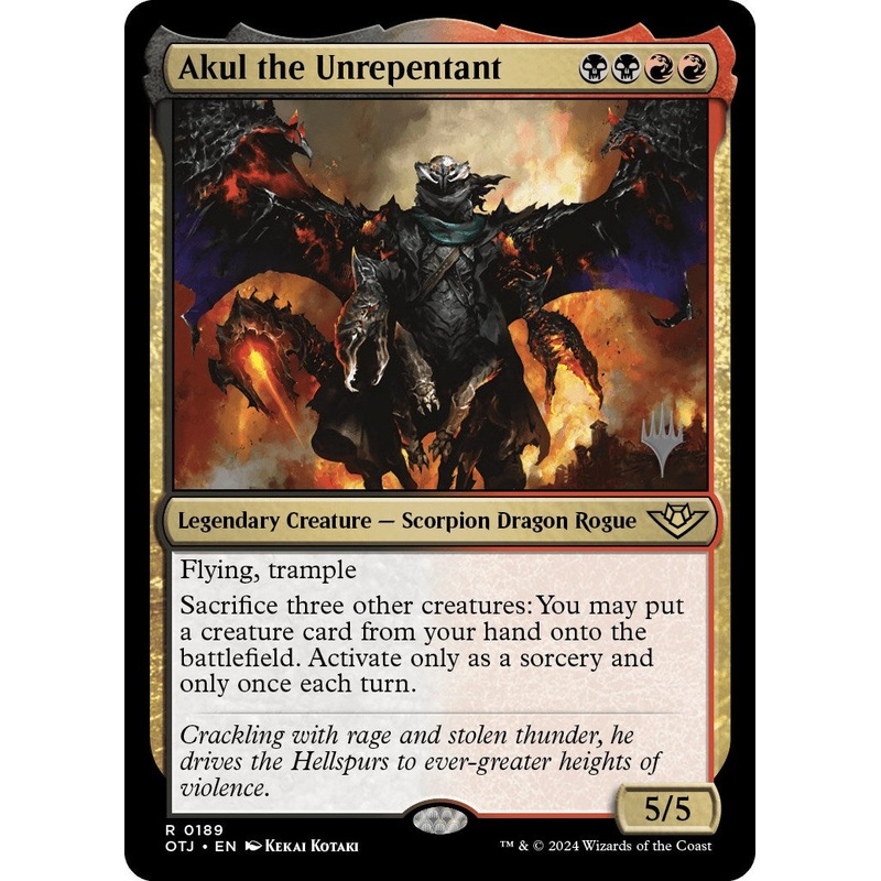 Akul the Unrepentant (Promo Pack) [Outlaws of Thunder Junction Promos]