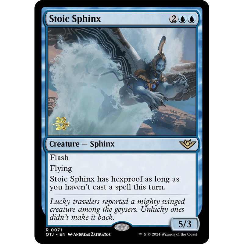 Stoic Sphinx [Outlaws of Thunder Junction Prerelease Promos]