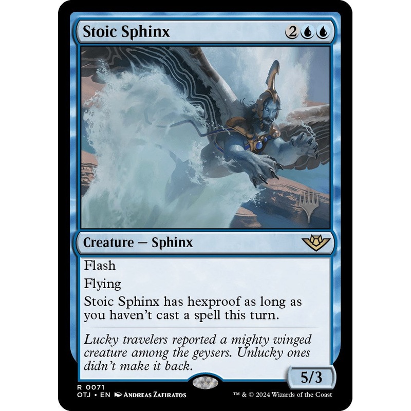 Stoic Sphinx (Promo Pack) [Outlaws of Thunder Junction Promos]