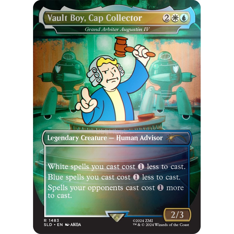 Vault Boy, Cap Collector - Grand Arbiter Augustin IV (Rainbow Foil) [Secret Lair Drop Series]