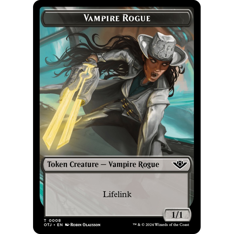 Vampire Rogue // Plot Double-Sided Token [Outlaws of Thunder Junction Tokens]
