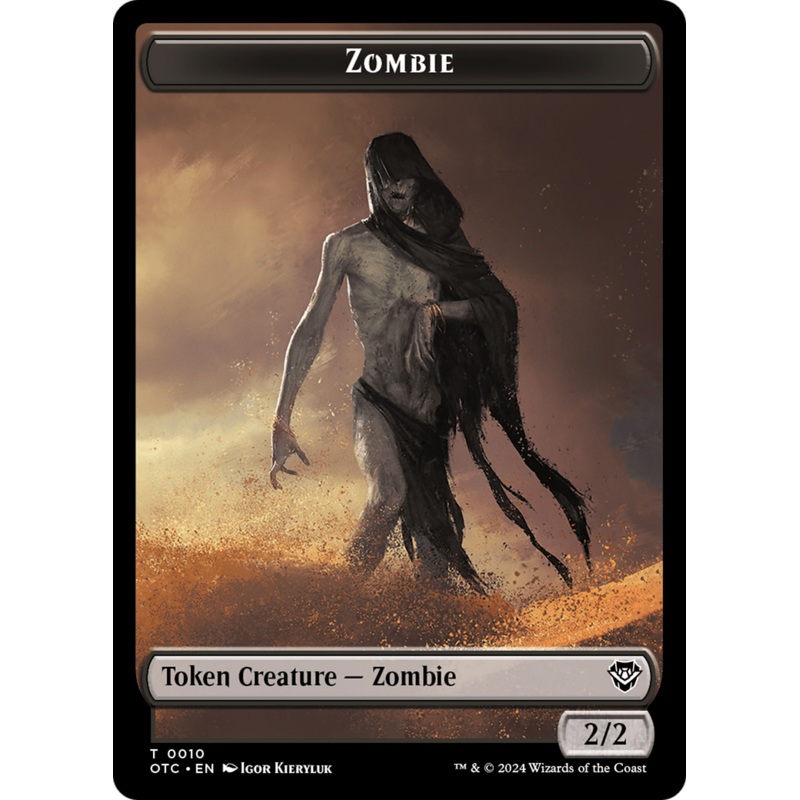 Zombie // Ox Warrior Double-Sided Token [Outlaws of Thunder Junction Commander Tokens]