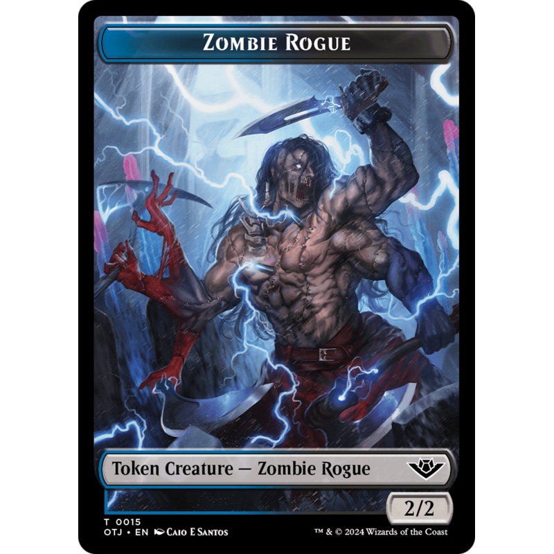 Zombie Rogue // Plot Double-Sided Token [Outlaws of Thunder Junction Tokens]