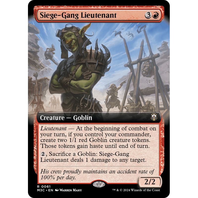 Siege-Gang Lieutenant (Extended Art) [Modern Horizons 3 Commander]