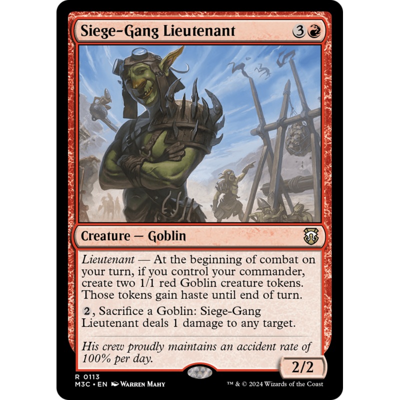 Siege-Gang Lieutenant [Modern Horizons 3 Commander]