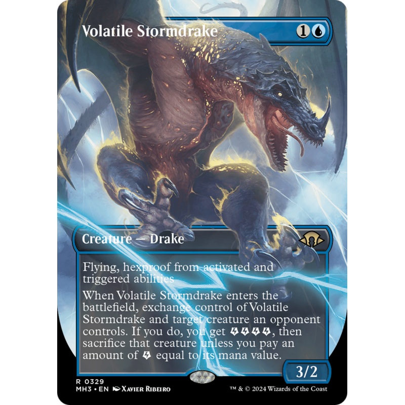 Volatile Stormdrake (Borderless) [Modern Horizons 3]