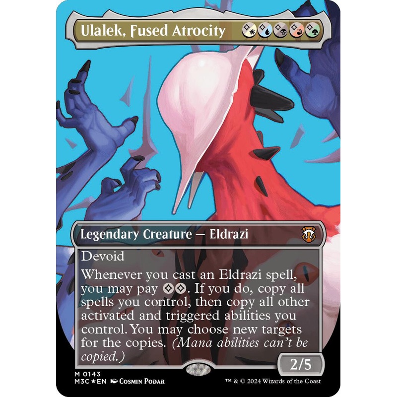 Ulalek, Fused Atrocity (Borderless) (Ripple Foil) [Modern Horizons 3 Commander]