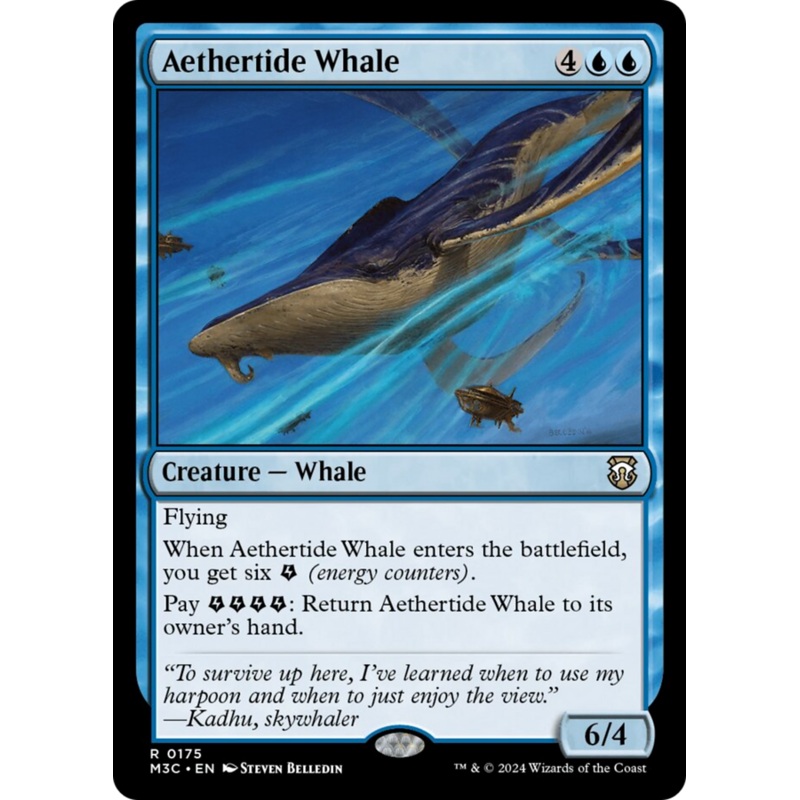 Aethertide Whale (Ripple Foil) [Modern Horizons 3 Commander]