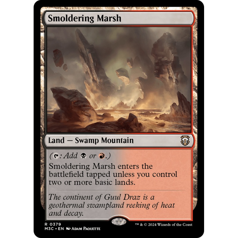 Smoldering Marsh (Ripple Foil) [Modern Horizons 3 Commander]