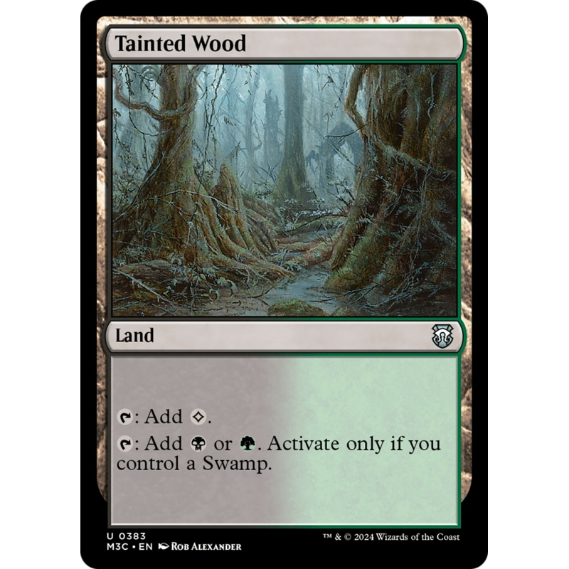 Tainted Wood (Ripple Foil) [Modern Horizons 3 Commander]