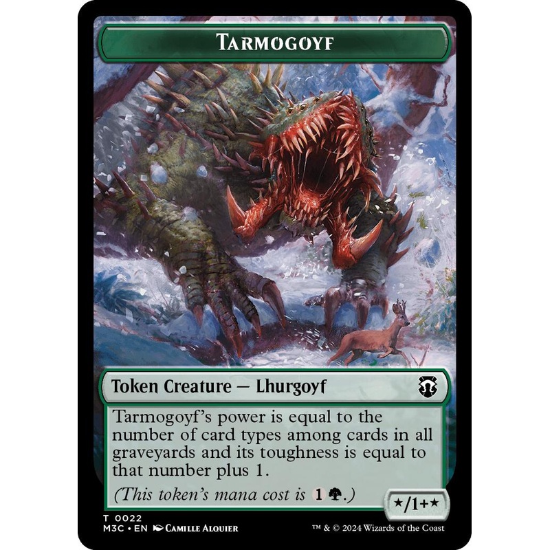 Tarmogoyf // Saproling Double-Sided Token [Modern Horizons 3 Commander Tokens]