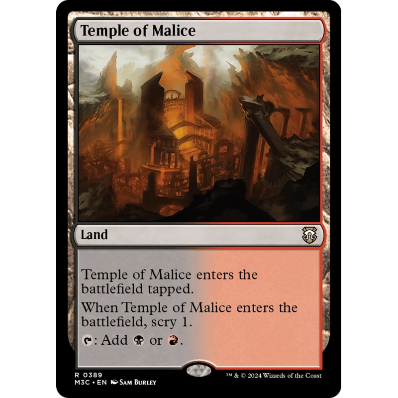Temple of Malice (Ripple Foil) [Modern Horizons 3 Commander]
