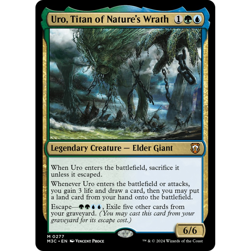 Uro, Titan of Nature's Wrath (Ripple Foil) [Modern Horizons 3 Commander]