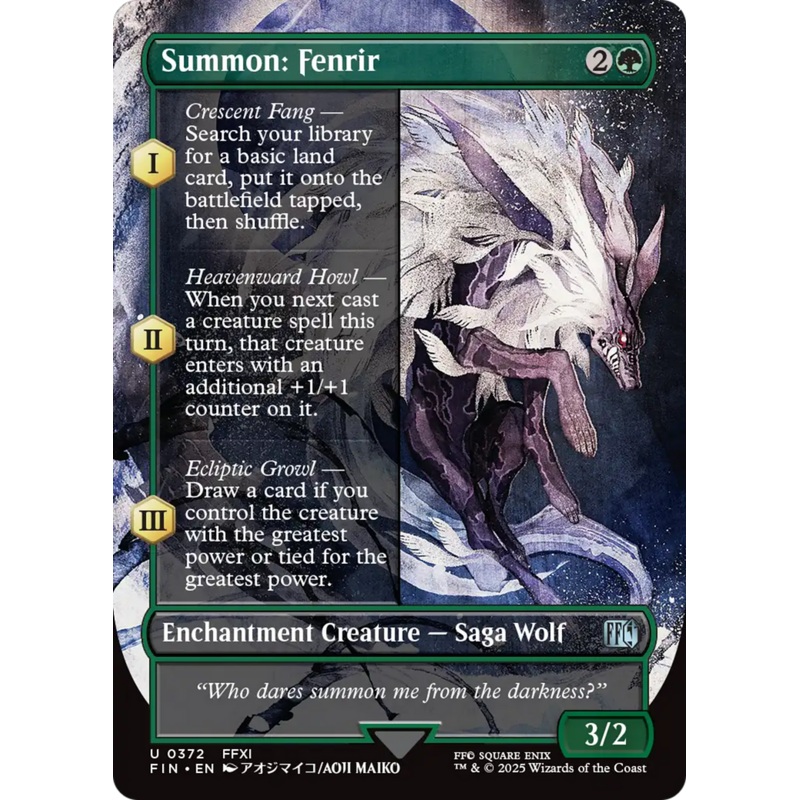 Summon: Fenrir (Borderless) [FINAL FANTASY]
