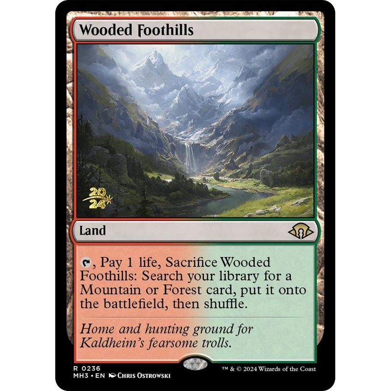 Wooded Foothills [Modern Horizons 3 Prerelease Promos]