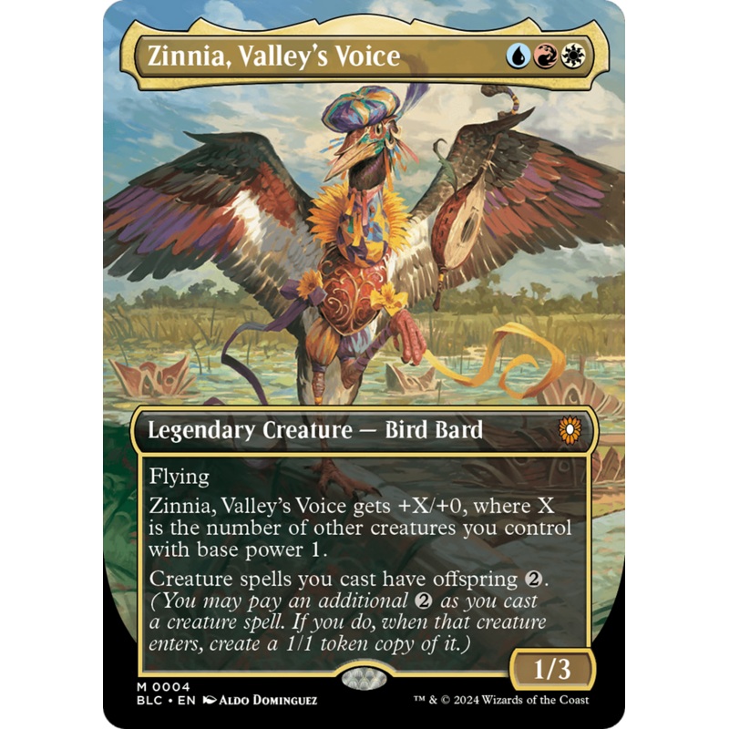 Zinnia, Valley's Voice (Borderless) [Bloomburrow Commander]