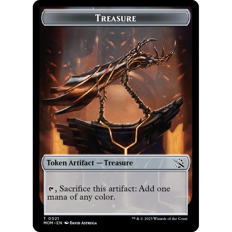 Treasure (21) // Phyrexian Saproling Double-Sided Token [March of the Machine Tokens]