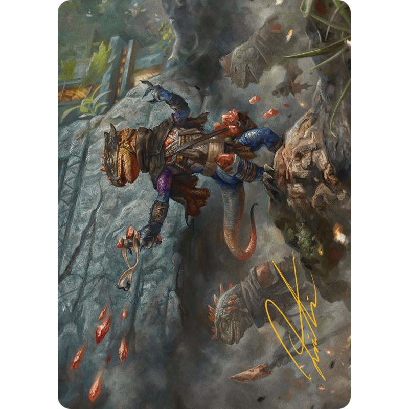 Agate Instigator Art Card (Gold-Stamped Signature) [Bloomburrow Art Series]