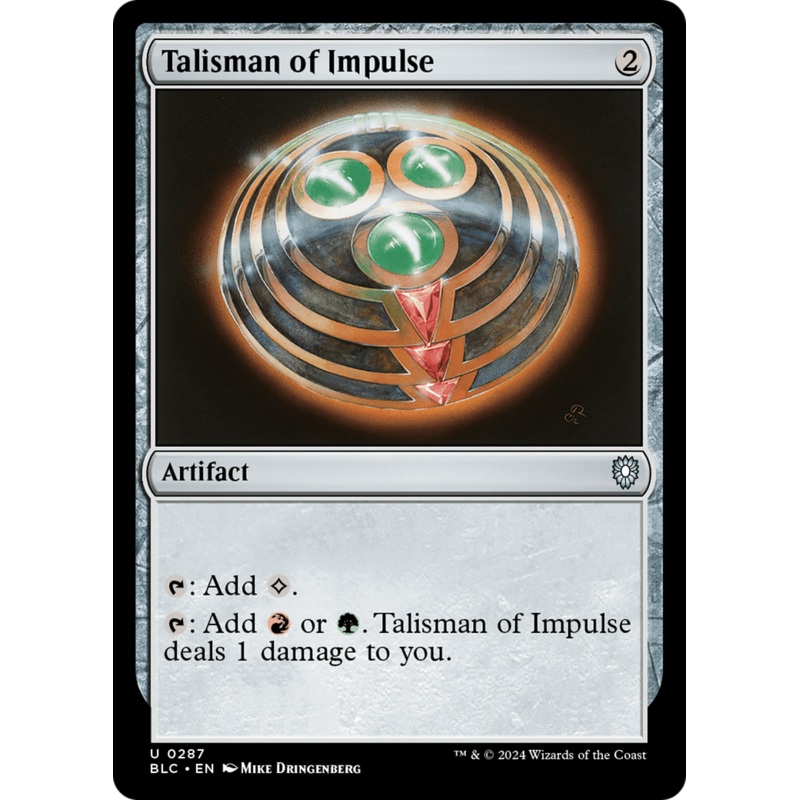 Talisman of Impulse [Bloomburrow Commander]
