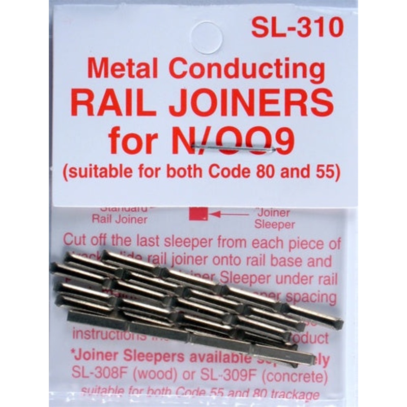 Peco Code 80 Metal Conducting Rail Joiners N/00-9