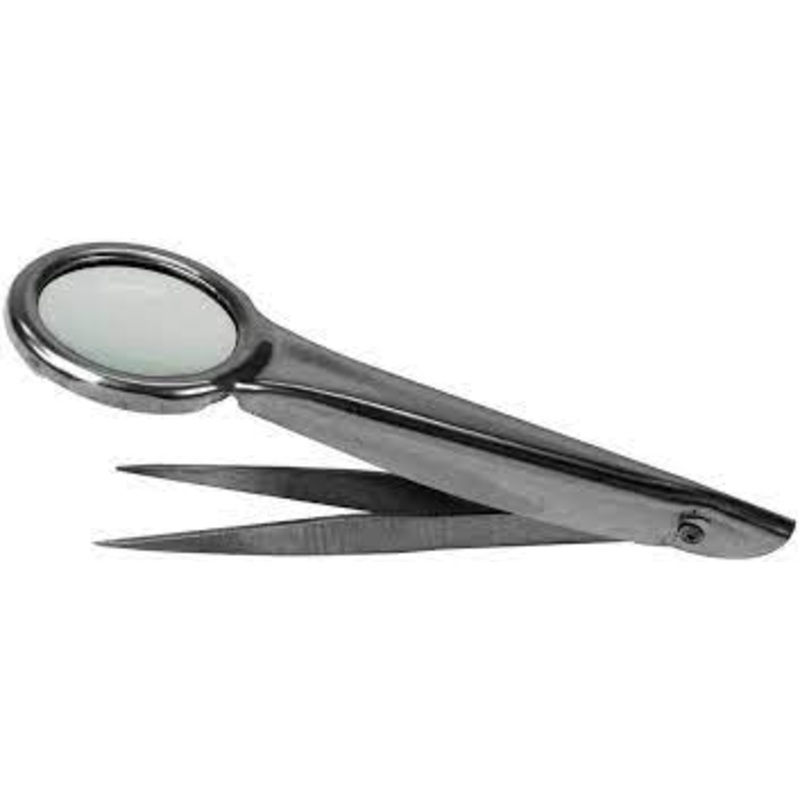 Excel 4 1/2'' Magnifier w/ Tweezers