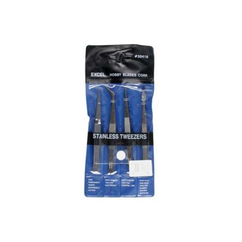 Excel 4pc Tweezer Set in Pouch