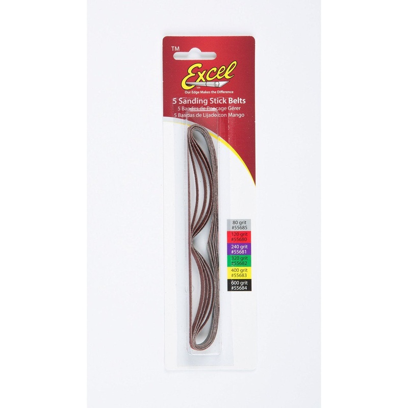Excel Sanding Stick Belts #80 Grit Pack (5)