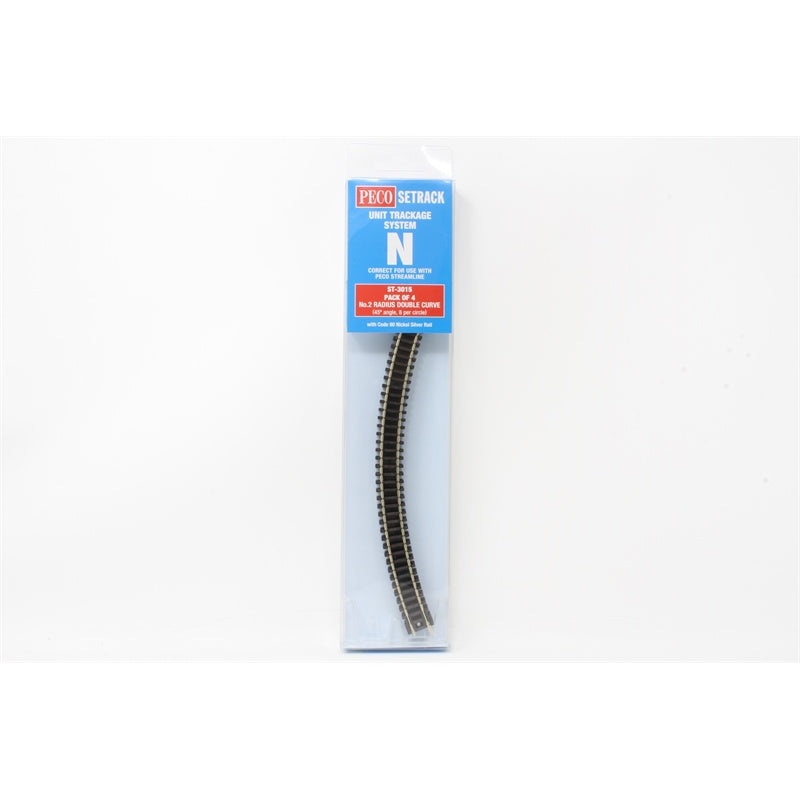 Peco ST-3015 N Setrack Double Curve 2nd Radius Pack