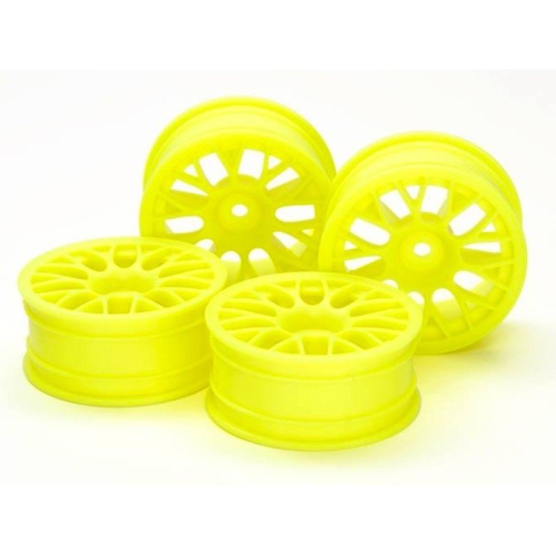 Tamiya 1:10 24mm Mesh Wheels Fluro Yello