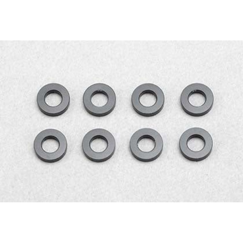 Yokomo ZC-A3615B 3x6x1.5mm Alum Shims Black (8)