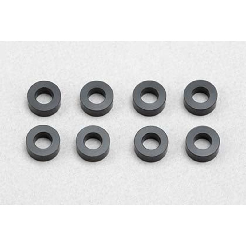 Yokomo ZC-A3625B 3x6x2.5mm Alum Shims Black (8)