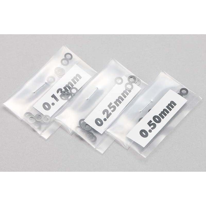 Yokomo 2.5mm spacer 0.13mm / 0.25mm / 0.50mm 20pcs each