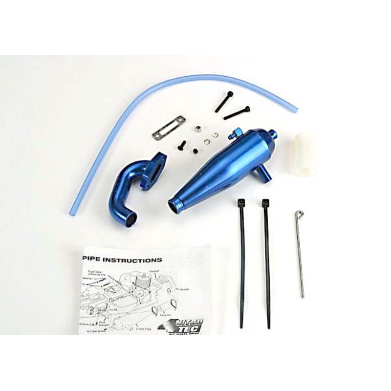 Traxxas 4486 - Aluminum tuned pipe & hea