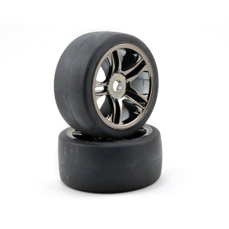 Traxxas 6477 - T&W REAR (SS BLK CH SLICK