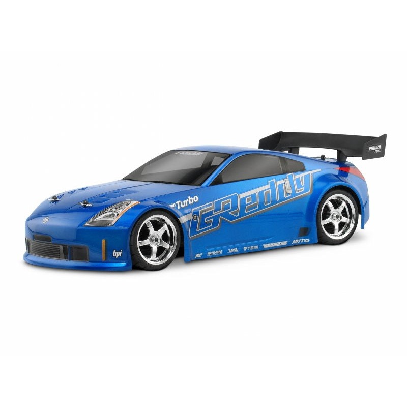 HPI Nissan 350Z 1:10 Clear Body Shell GReddy 200mm
