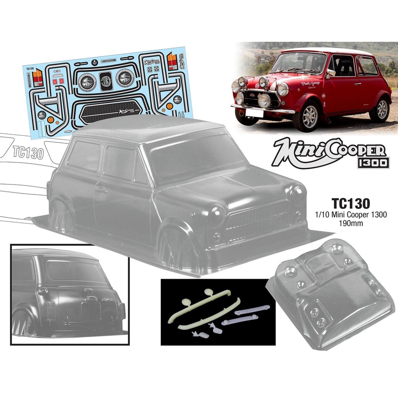 TC130 1/10 Mini Cooper 1300 190mm Body