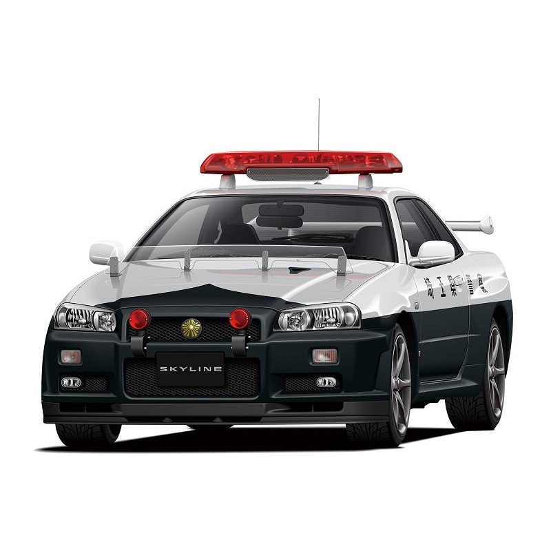 Aoshima 1:24 1999 Skyline GT-R (BNR34) Patrol Car