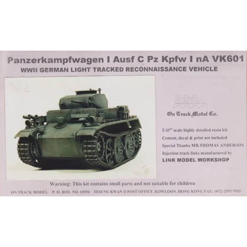 On Track 1:35 Resin Panzer I Ausf C nA VK601