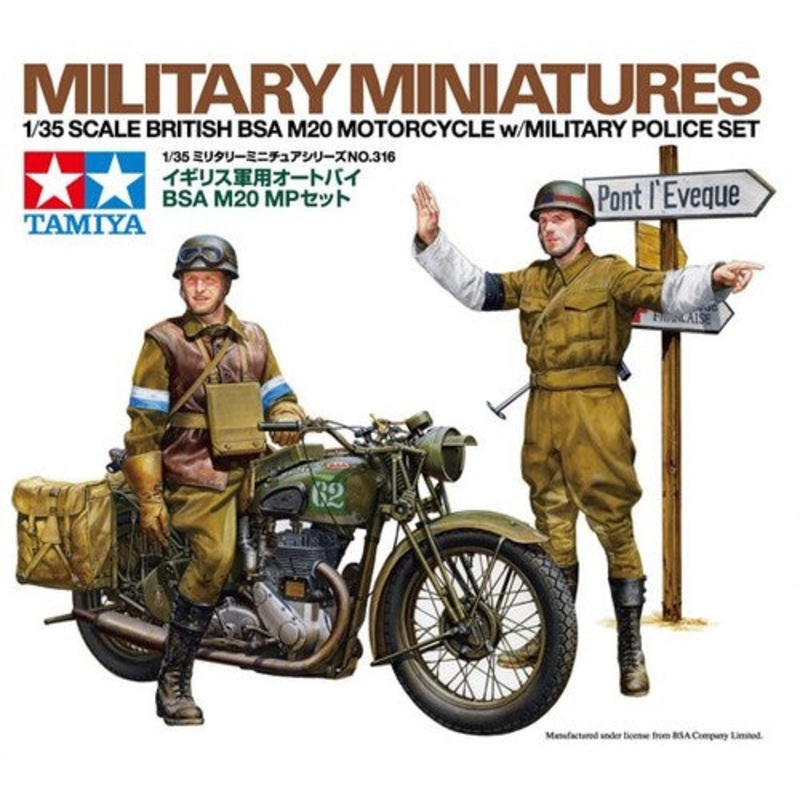 Tamiya 1:35 British BSA M20 Motorcycle W/Military Police Set