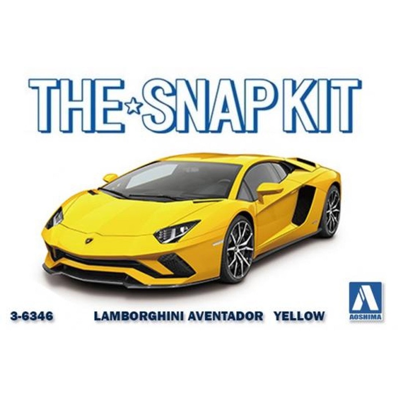 Aoshima 1:32 Lamborghini Aventador S Yellow Snap Kit