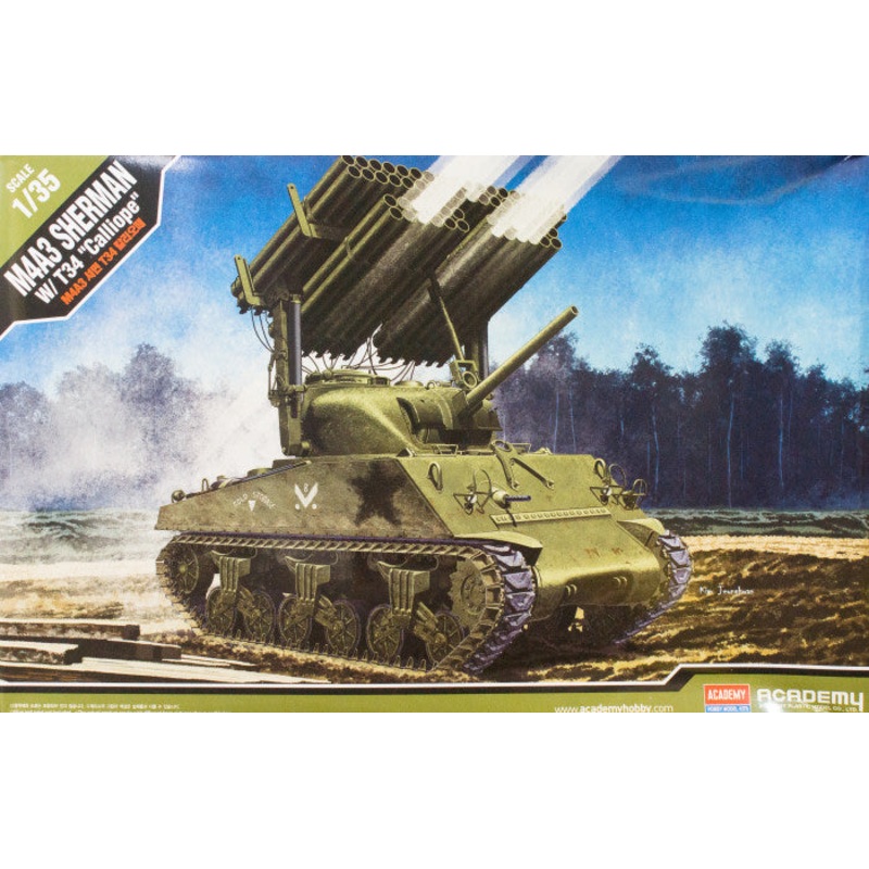 Academy 1:35 M4A3 Sherman w/T34 Calliope (LW)