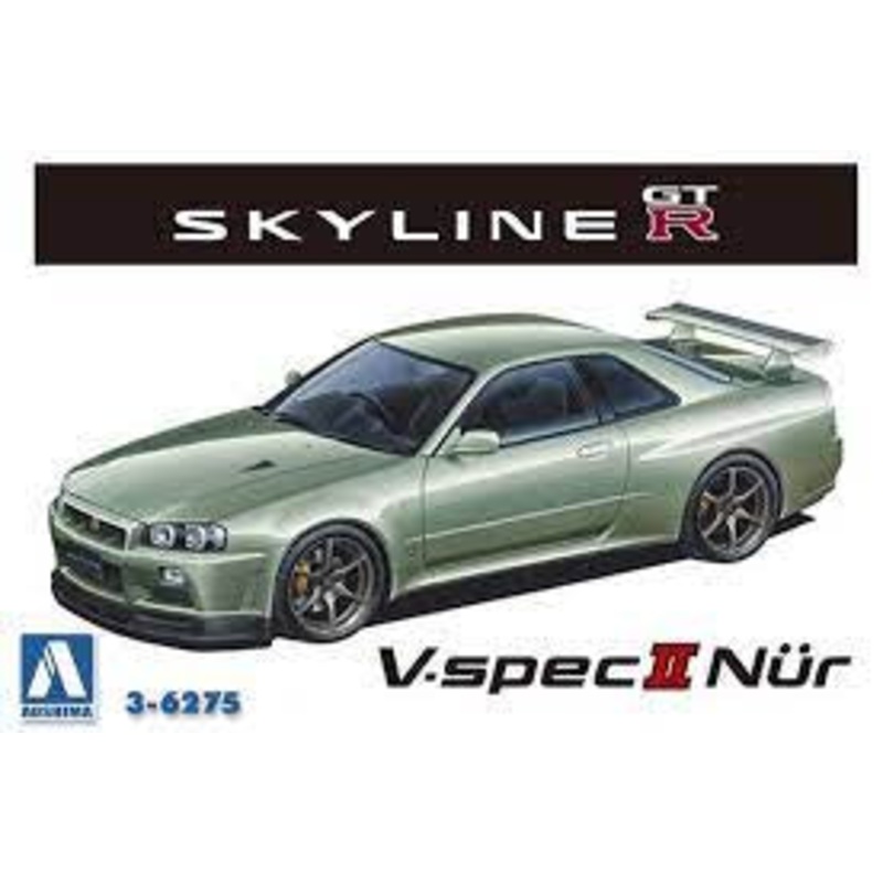 Aoshima 1:24 2002 Skyline GT-R V-Spec II Nur. (BNR34)