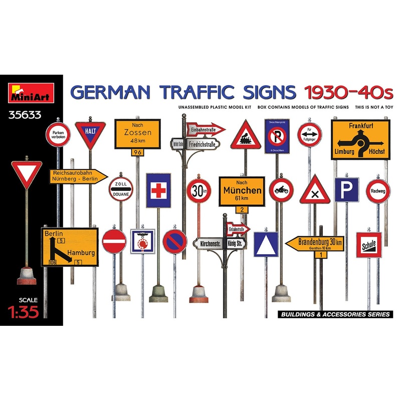 Miniart 1:35 German Traffic Signs 1930 - 1940s