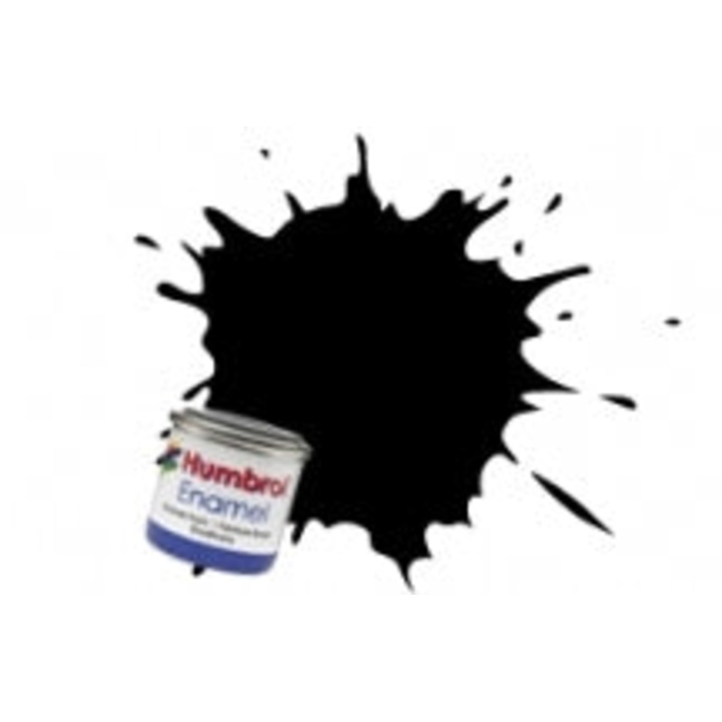 Humbrol Enamel 85 Satin Coal Black